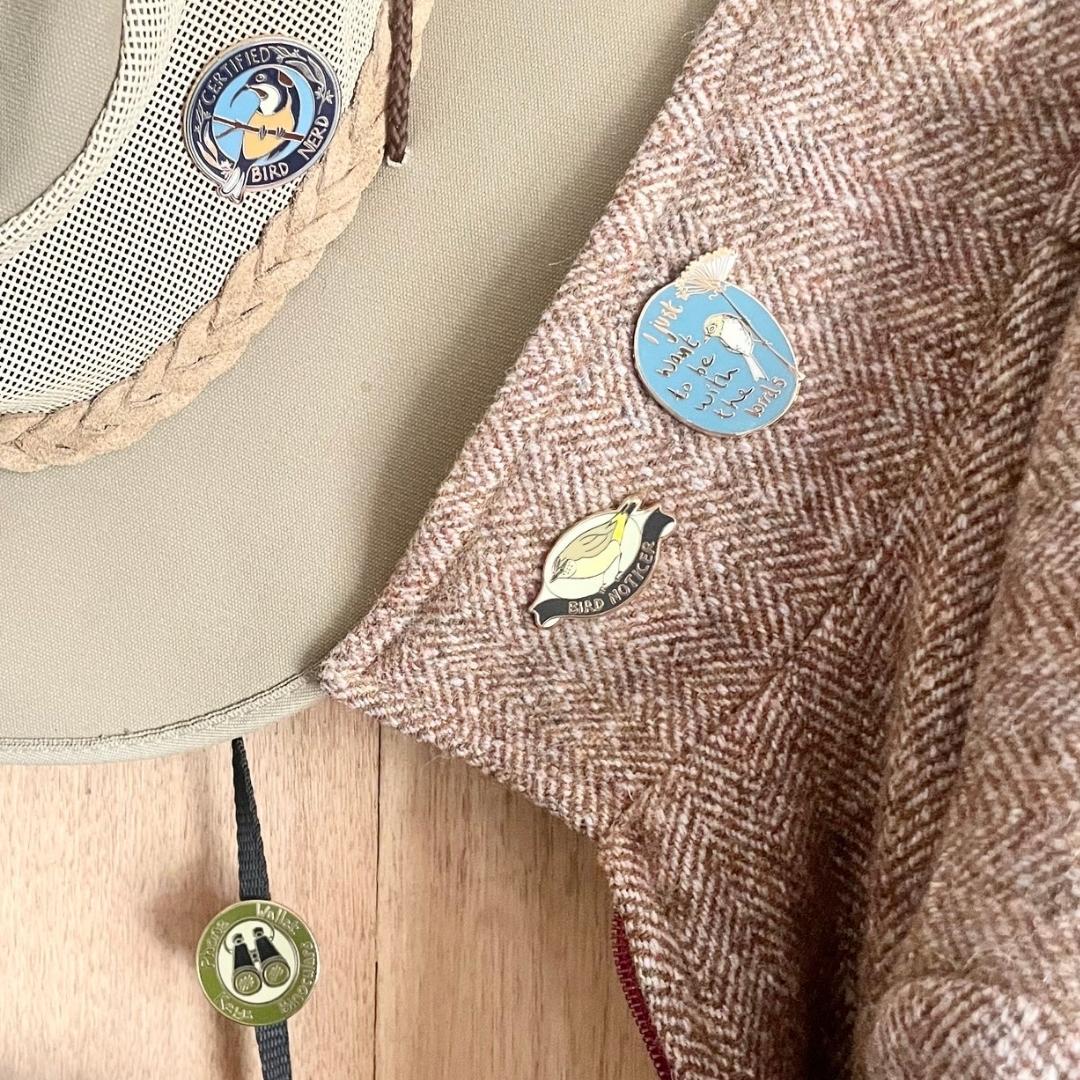 Phone, Wallet, Keys, Binoculars Enamel Pin