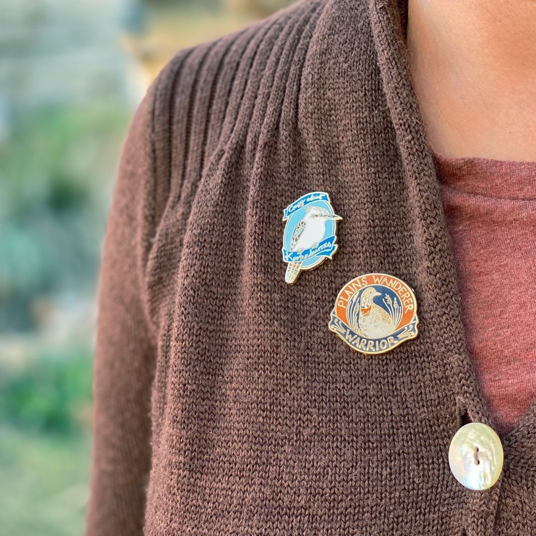 Plains Wanderer Warrior Enamel Pin