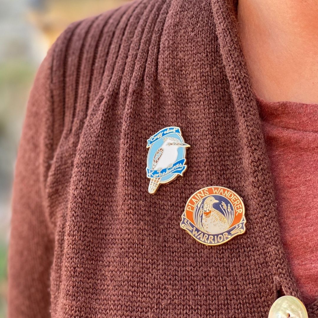 Plains Wanderer Warrior Enamel Pin