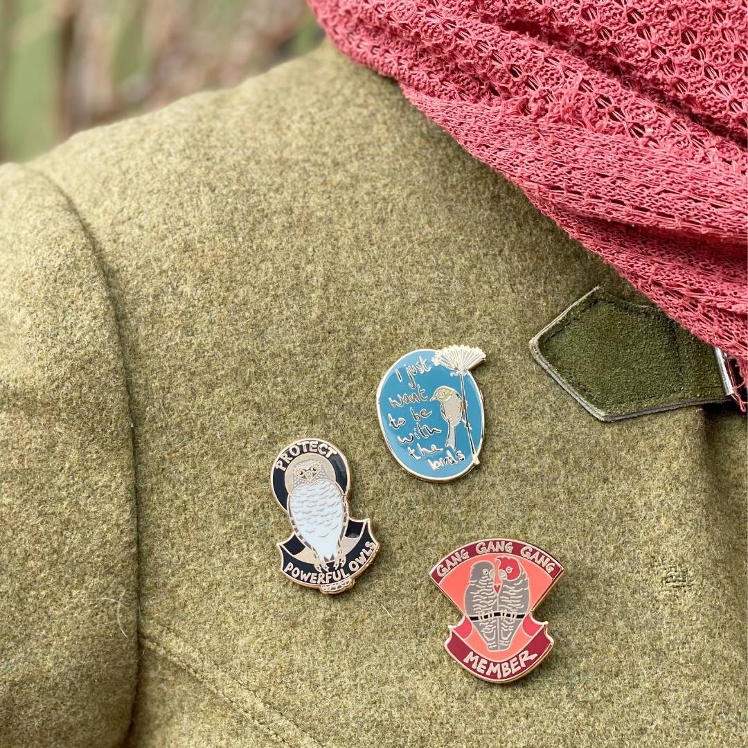 Protect Powerful Owls Enamel Pin