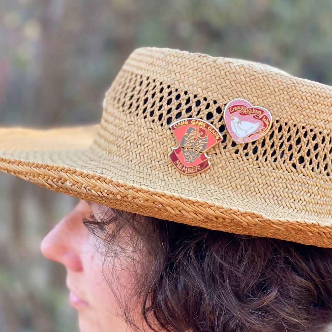 Crazy Chicken Lady Enamel Pin