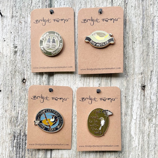 Birders Enamel Pin Bundle