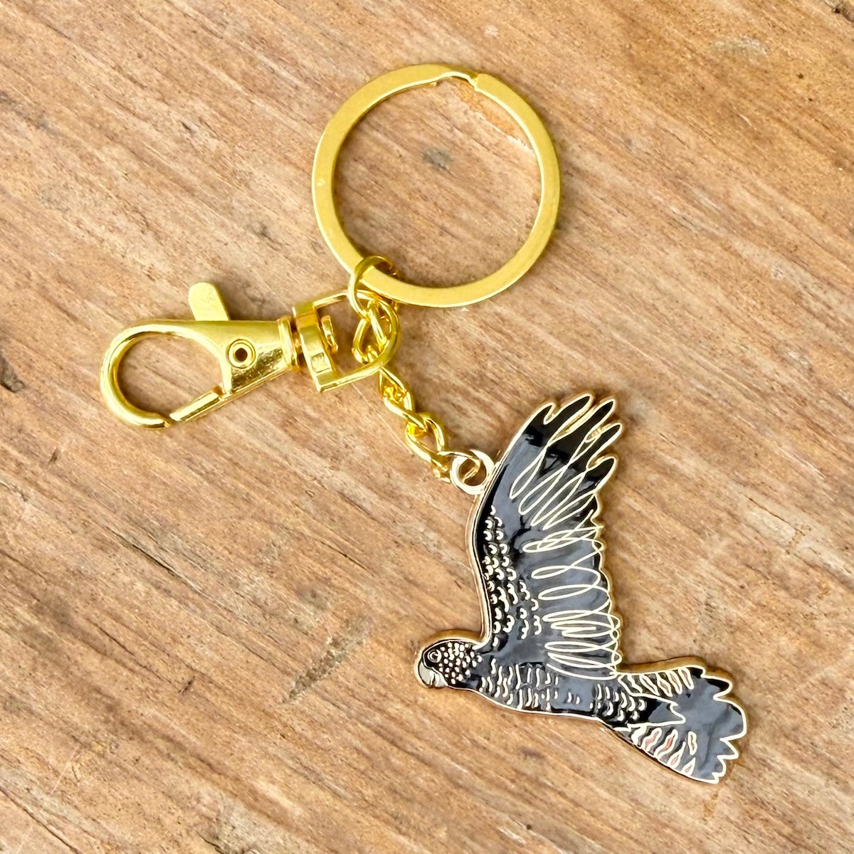 Red-tailed Black Cockatoo Keyring