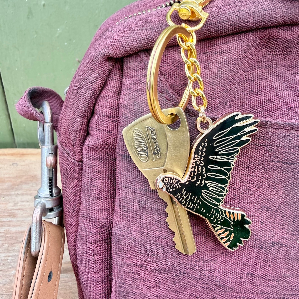 Red-tailed Black Cockatoo Keyring