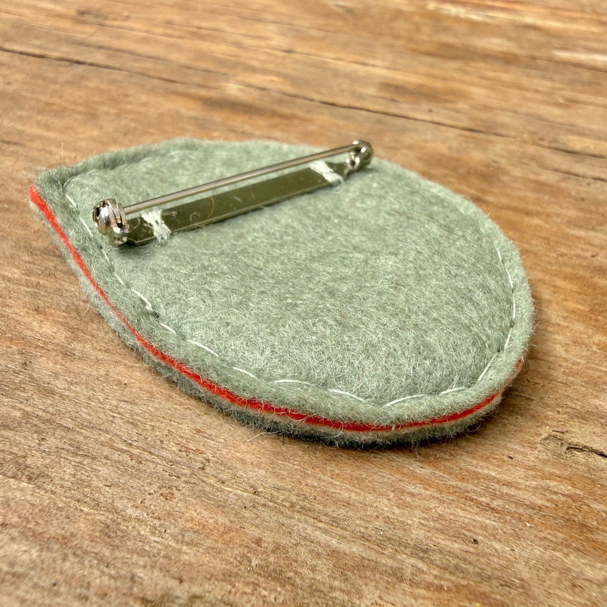 Hand Embroidered Felt Brooch - FB11