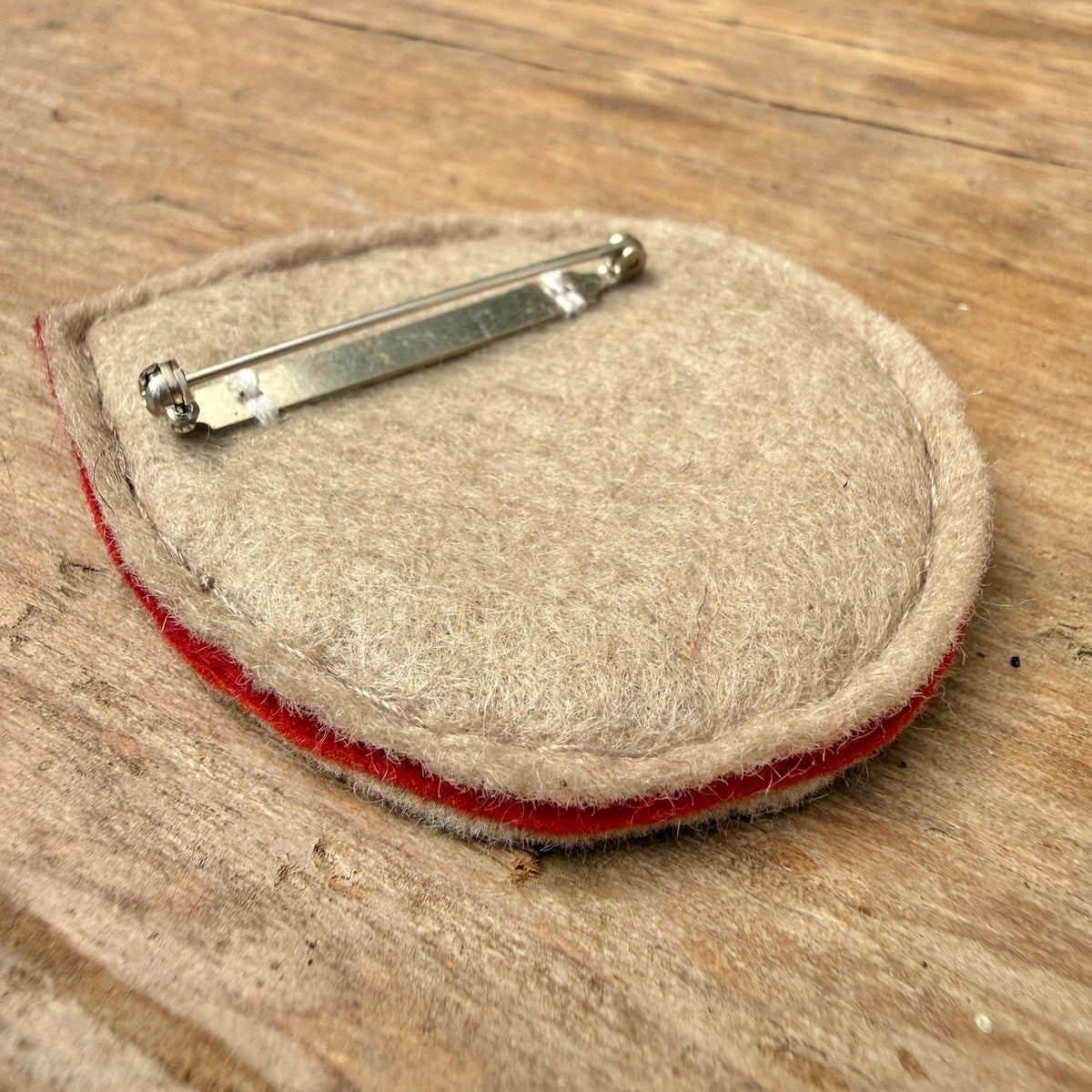 Hand Embroidered Felt Brooch - FB12