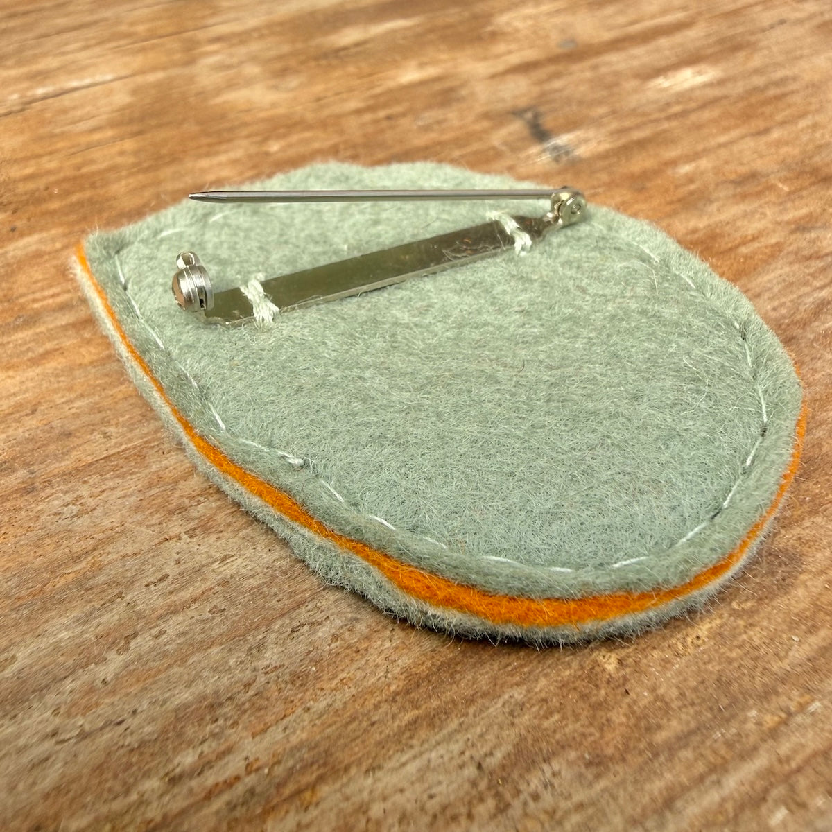 Hand Embroidered Felt Brooch - FB19