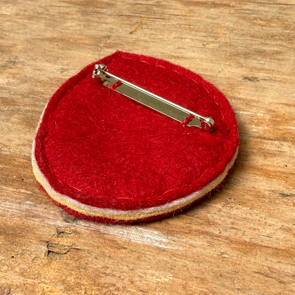 Hand Embroidered Felt Brooch - FB18