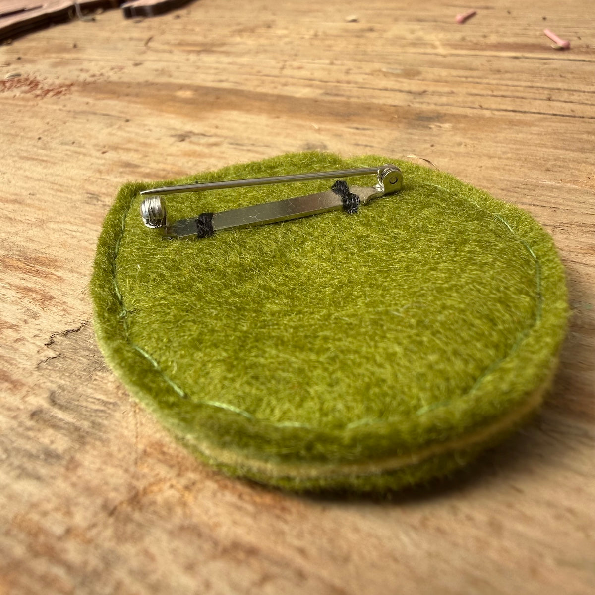 Hand Embroidered Felt Brooch - FB22