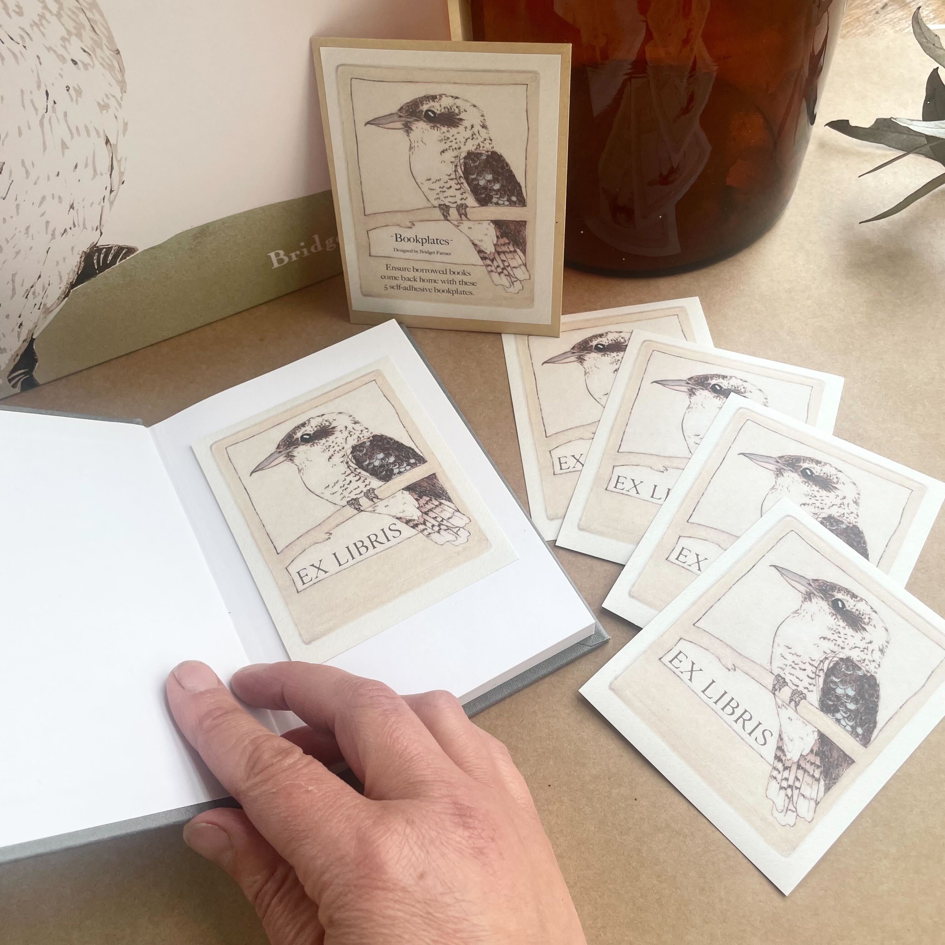 Kookaburra Bookplates - Set of 5