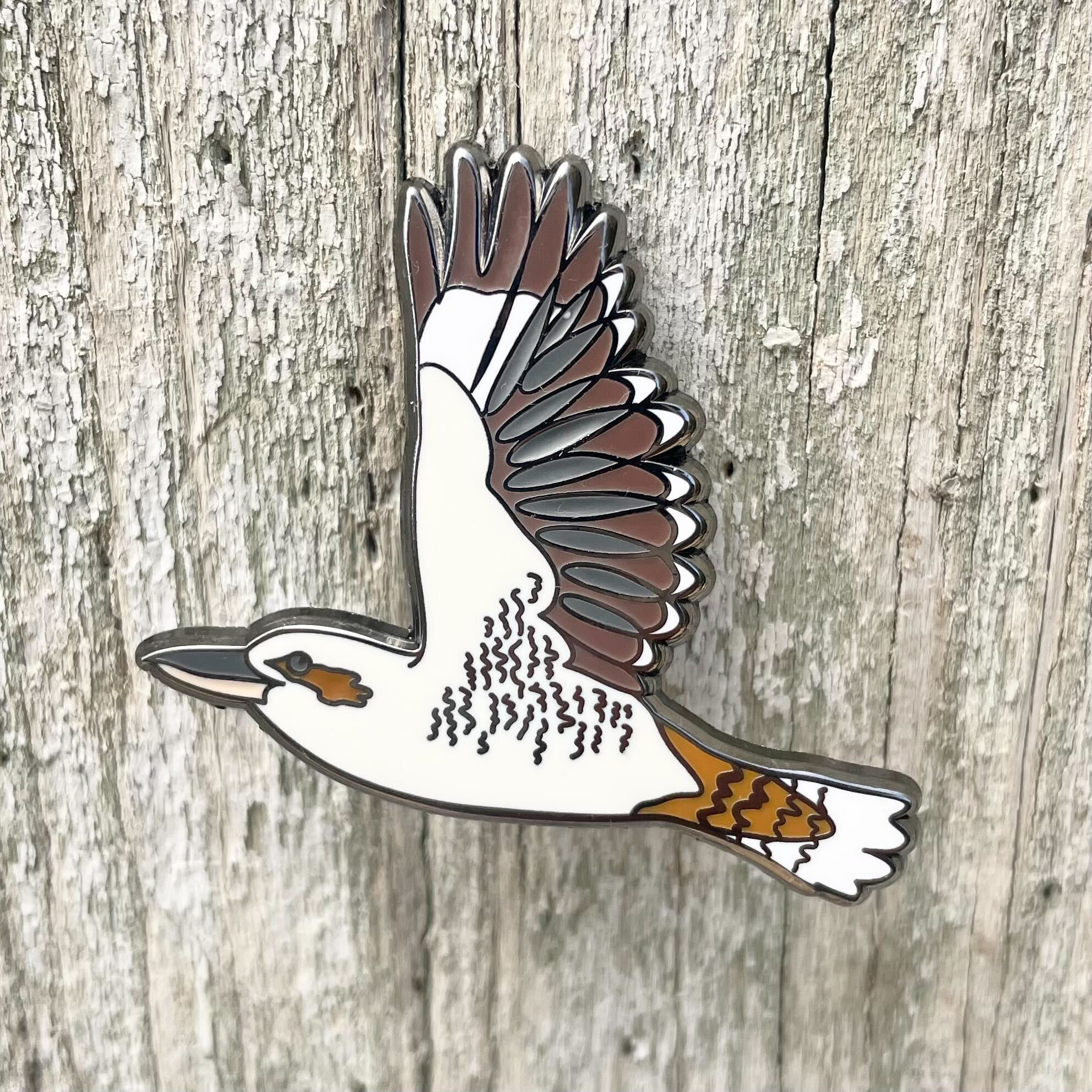 Kookaburra in Flight Enamel Pin