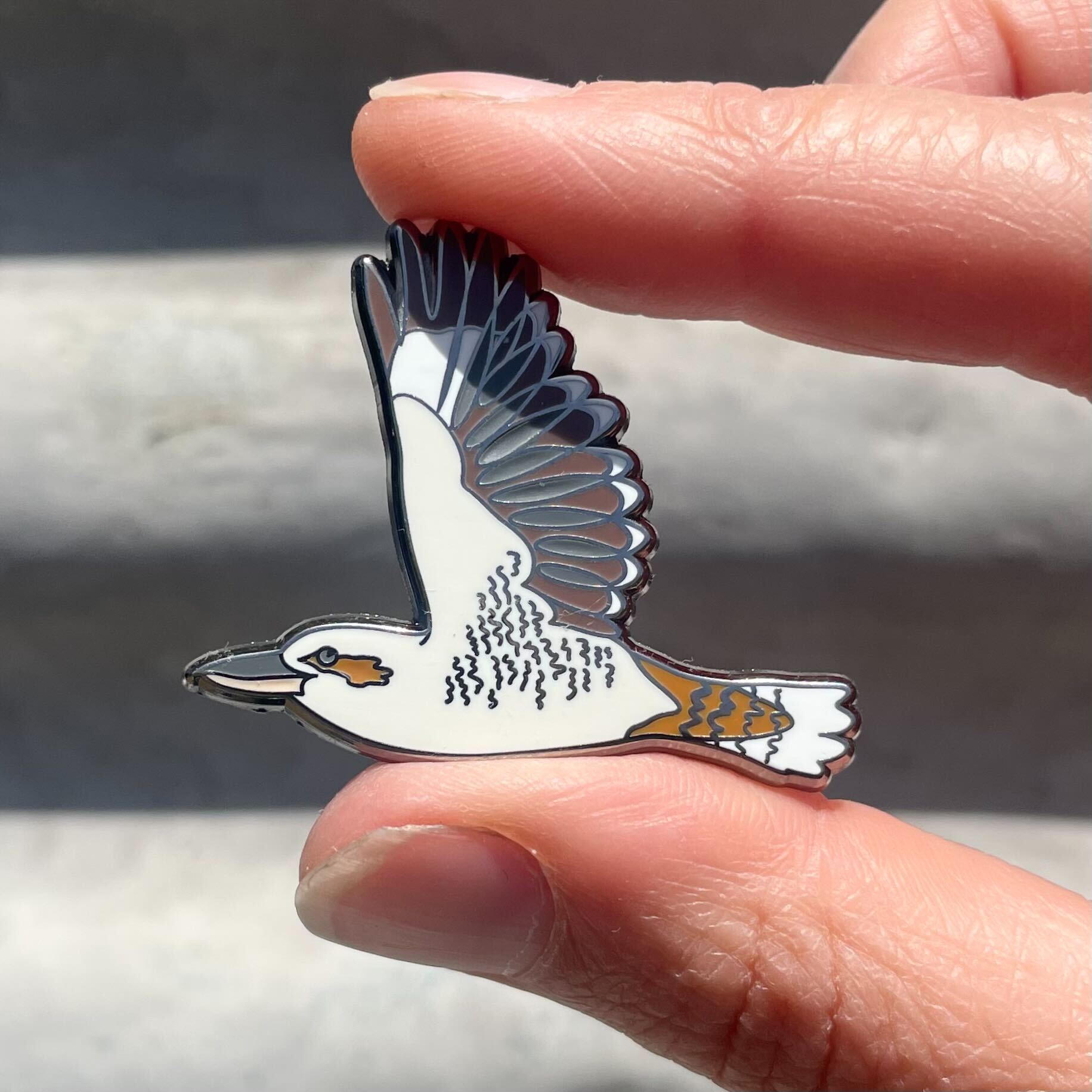 Kookaburra in Flight Enamel Pin