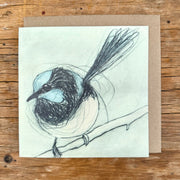 Superb Fairywren greeting card
