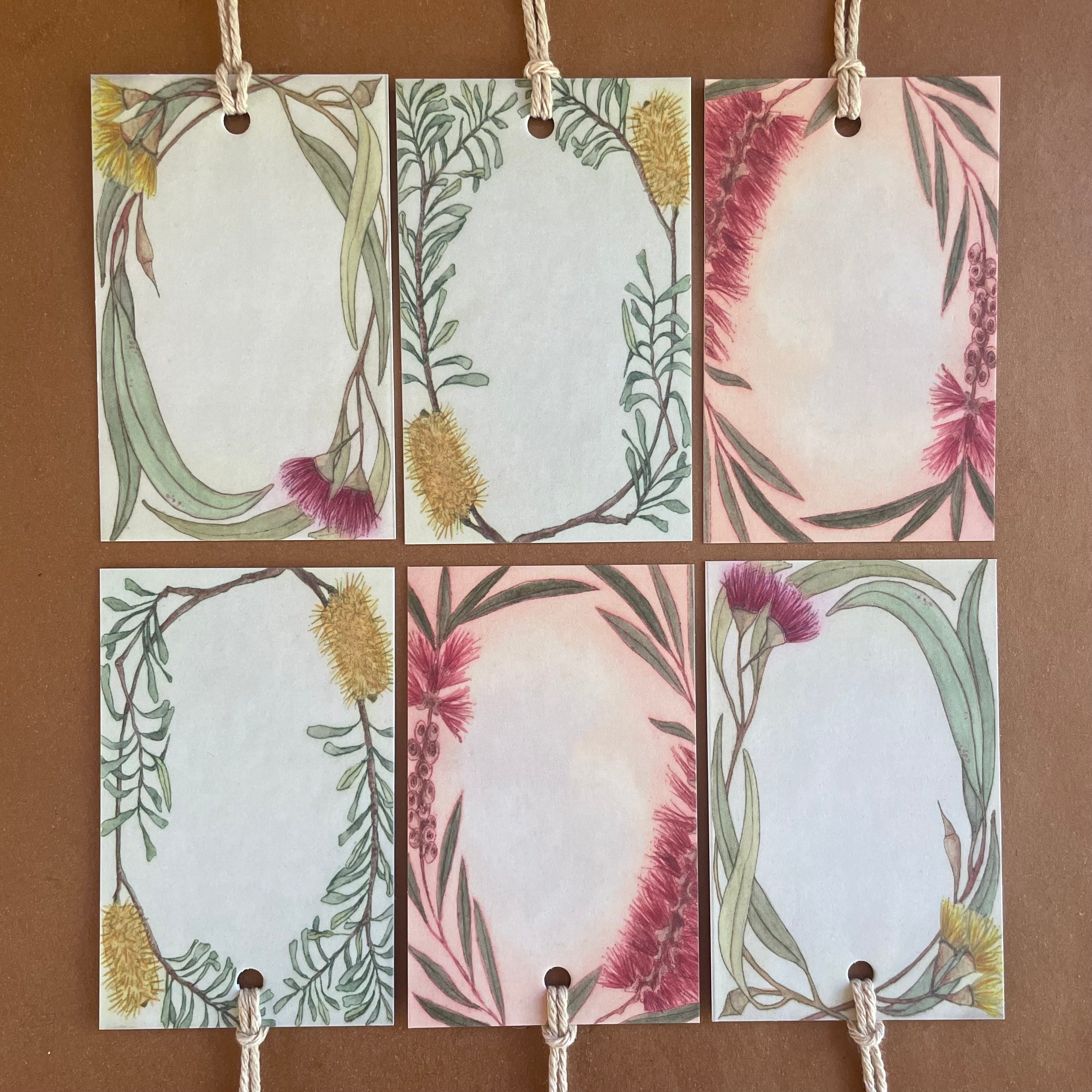 Gift Tags - Australian Botanicals Set Of Six