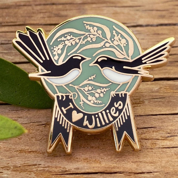 I Love Willies Enamel Pin – Bridget Farmer