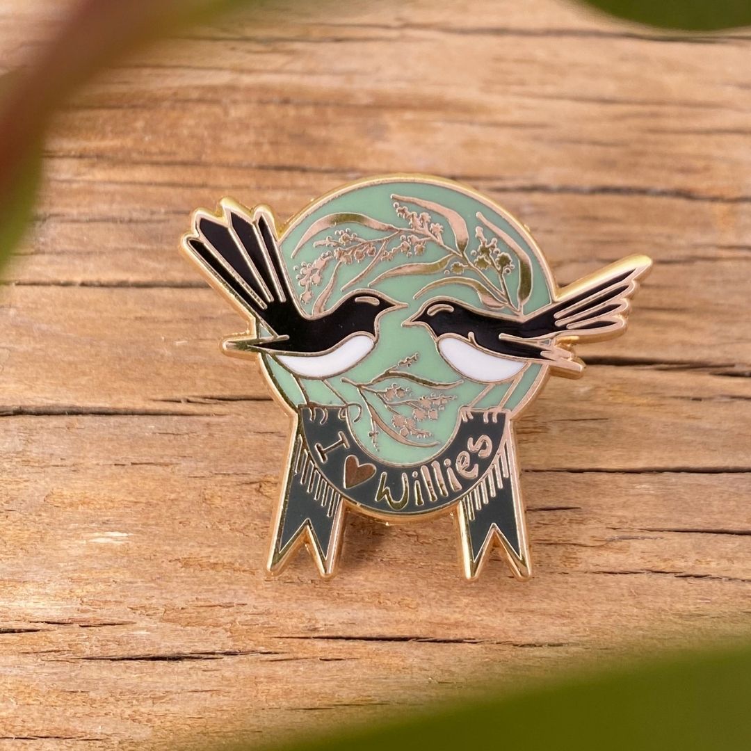 I Love Willies Enamel Pin