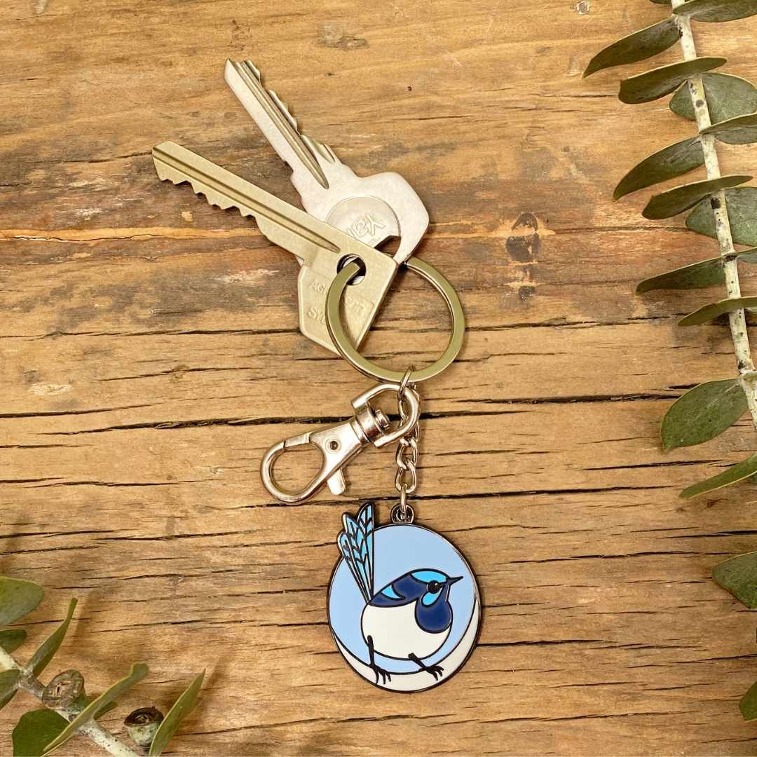 Mini-Birder Fairywren Bag Identifyer/Keyring