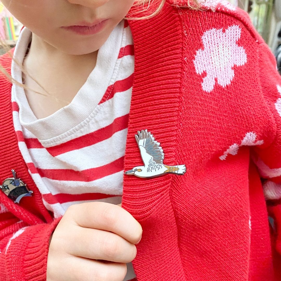 Kookaburra in Flight Enamel Pin