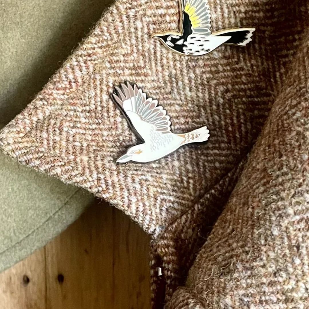 Kookaburra in Flight Enamel Pin