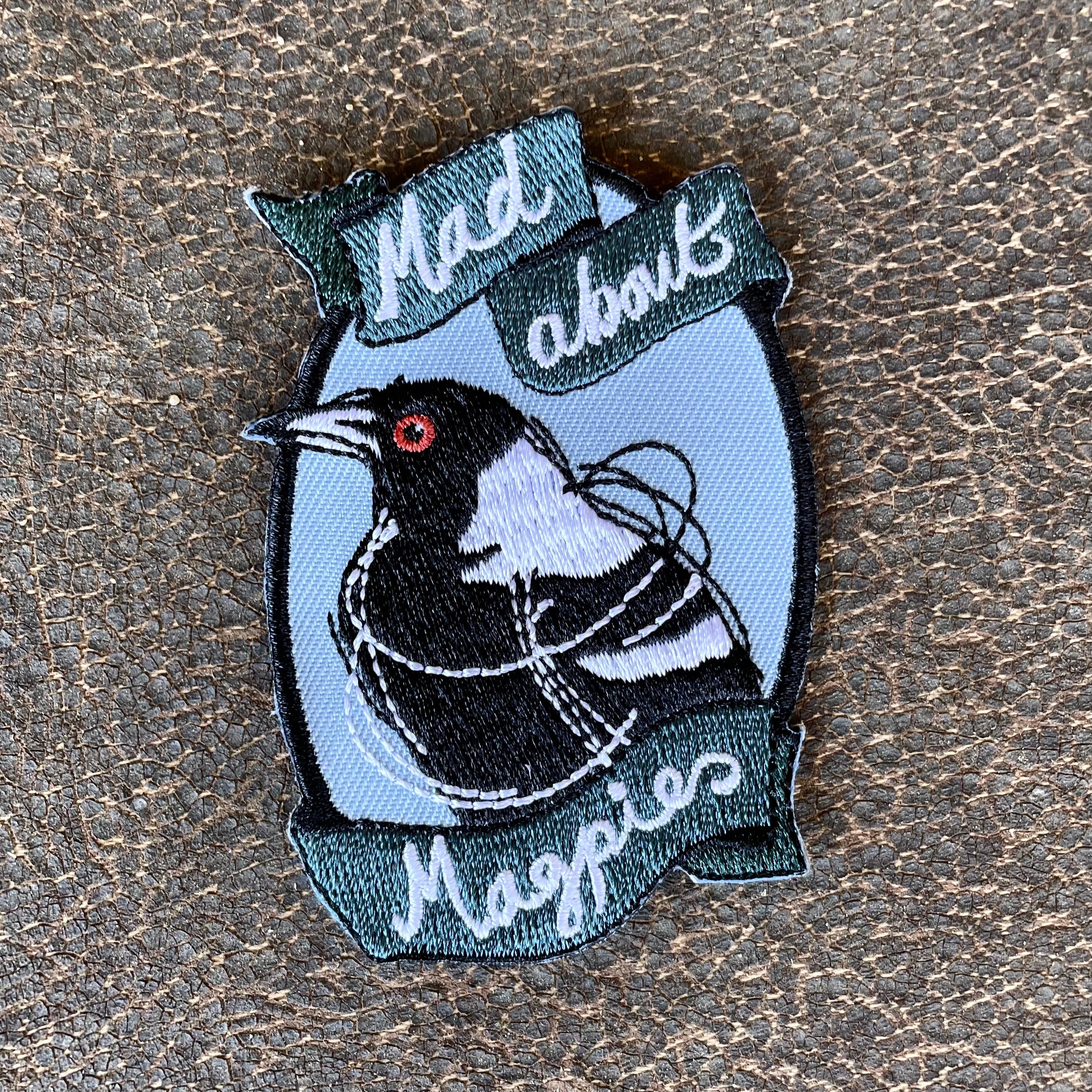 Mad About Magpies Embroidered Patch