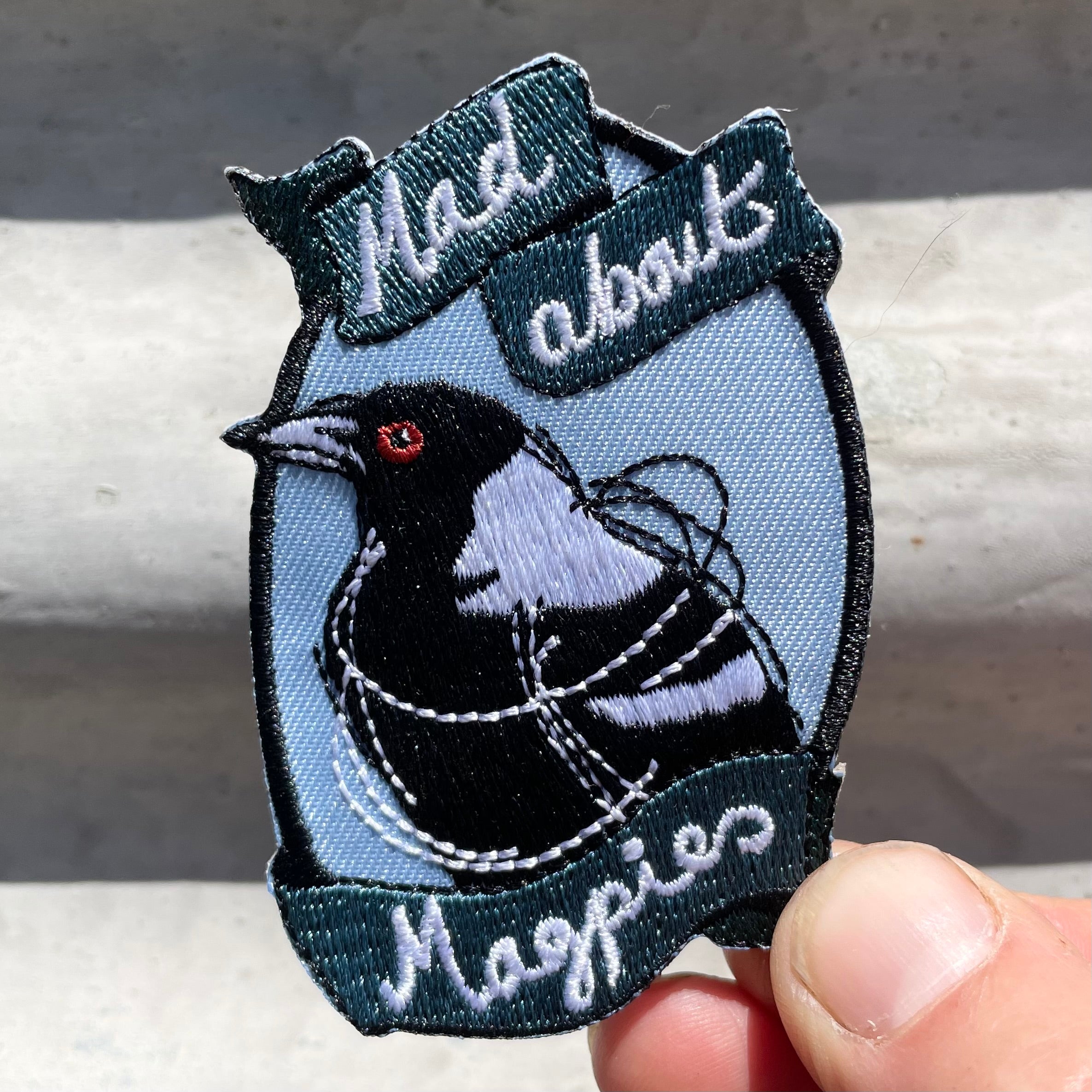 Mad About Magpies Embroidered Patch