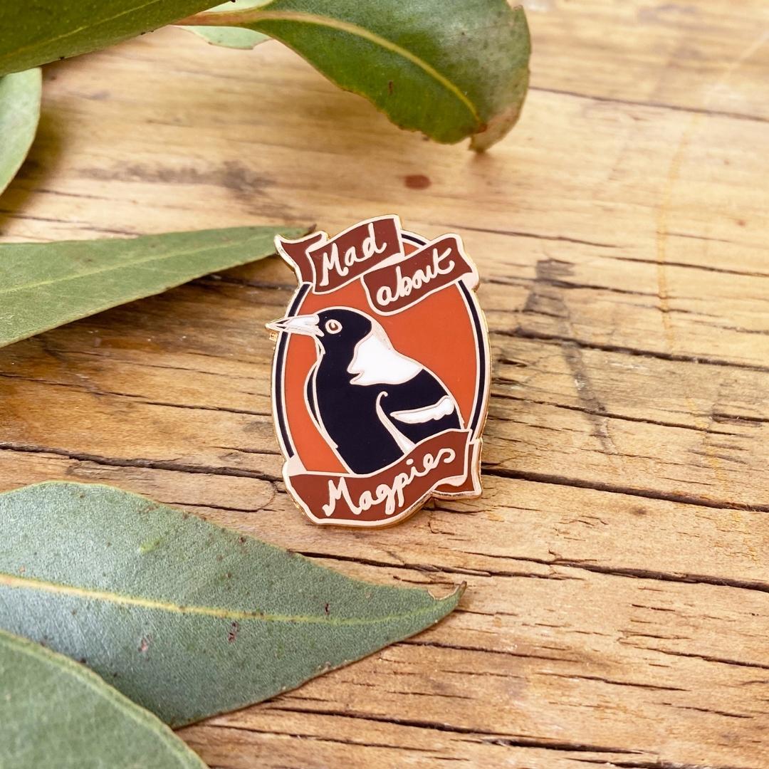 Mad About Magpies Enamel Pin