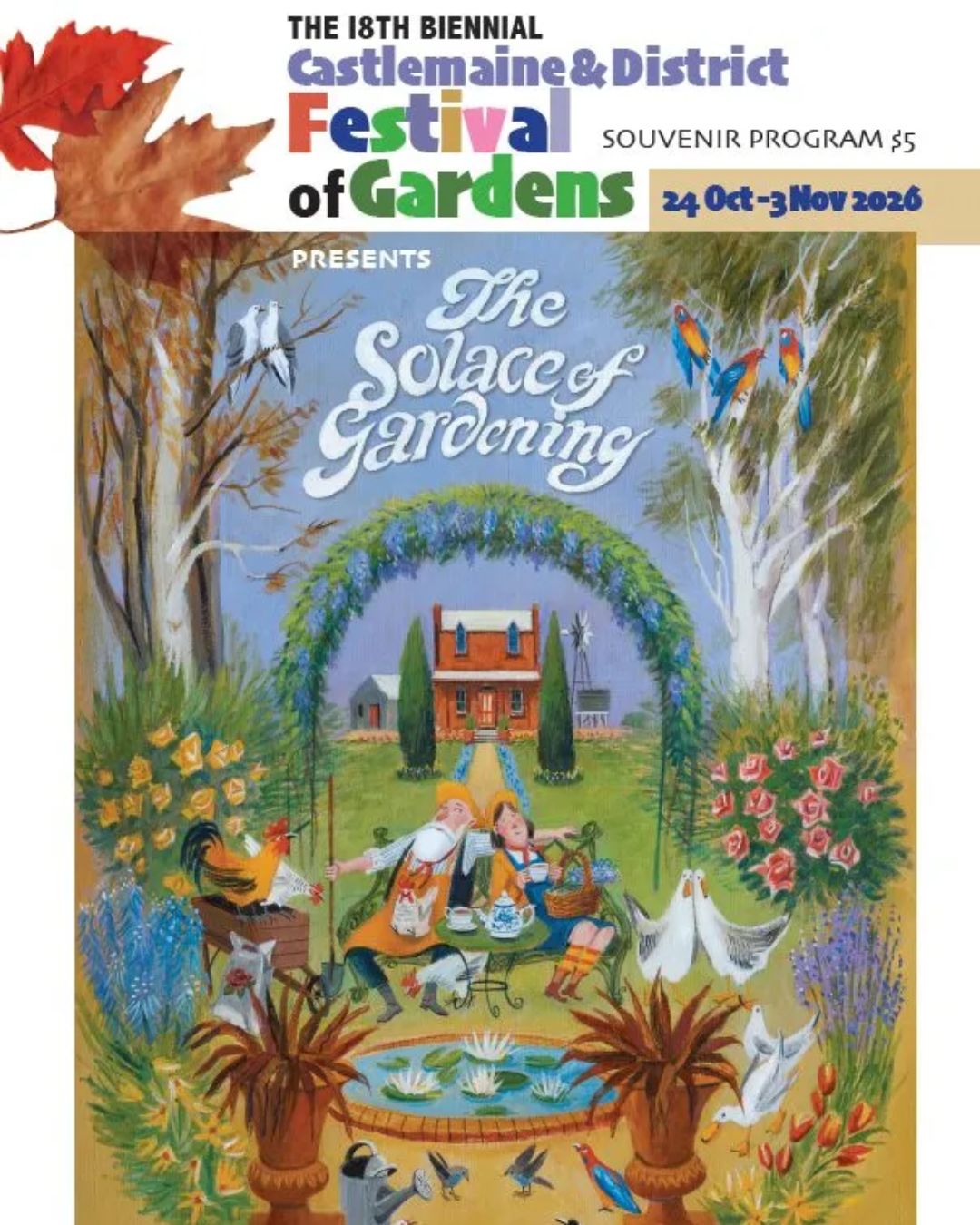 The much-loved Castlemaine & District Festival of Gardens takes place every two years around Melbourne Cup week, attracting people from across the state as well as from interstate.

2026 Festival dates: Saturday 24 October until Tuesday 3 November (Melbourne Cup Day) – with all gardens closed on Wednesday 28 October. 10 fabulous days!