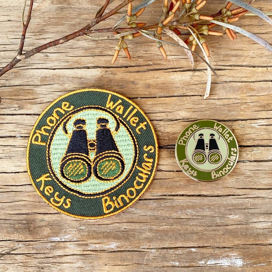 Phone, Wallet, Keys, Binoculars Enamel Pin
