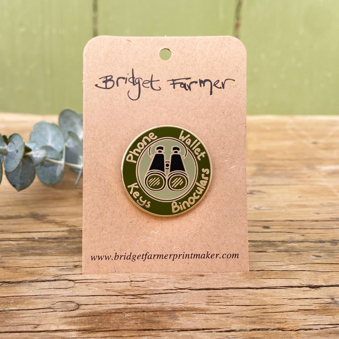 Phone, Wallet, Keys, Binoculars Enamel Pin