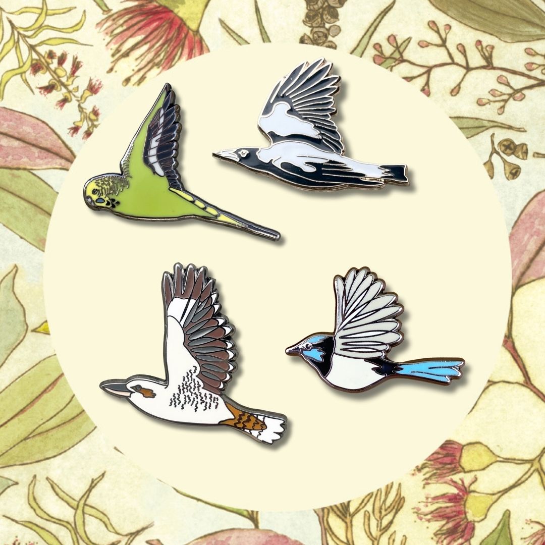 Birds in Flight Bundle -  4 Enamel Pins