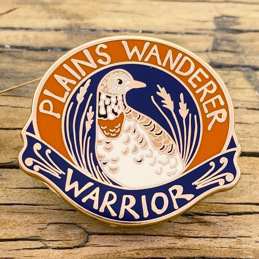 Plains Wanderer Warrior Enamel Pin
