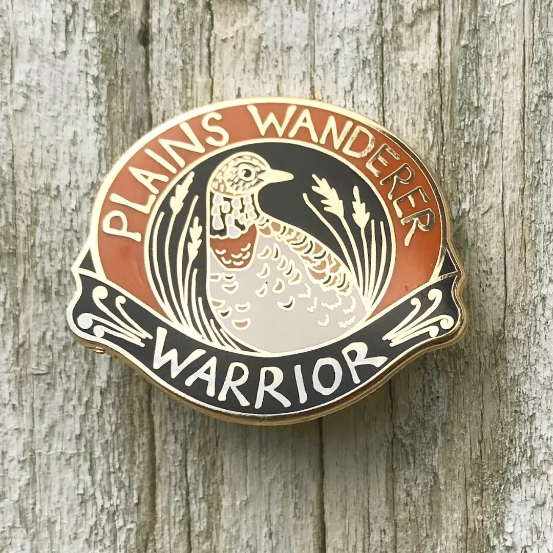 Plains Wanderer Warrior Enamel Pin