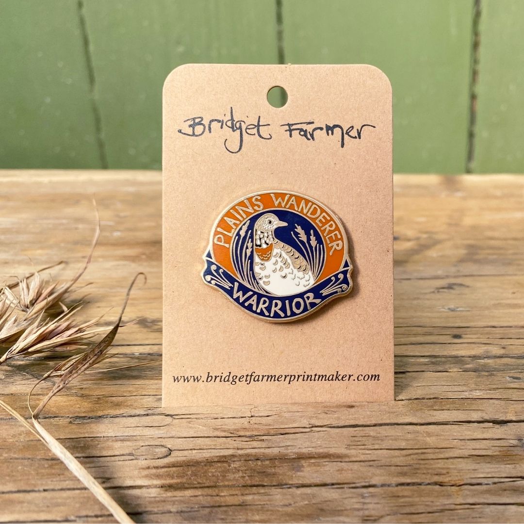 Plains Wanderer Warrior Enamel Pin