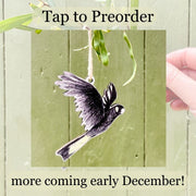 PREORDER NOW: Yellow-tailed Black Cockatoo Christmas Ornament