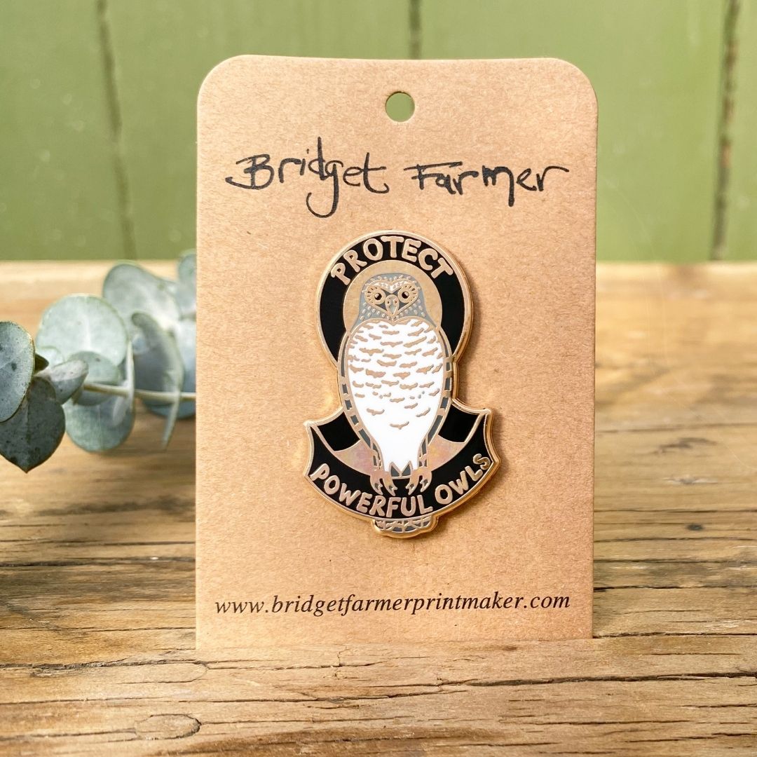Protect Powerful Owls Enamel Pin