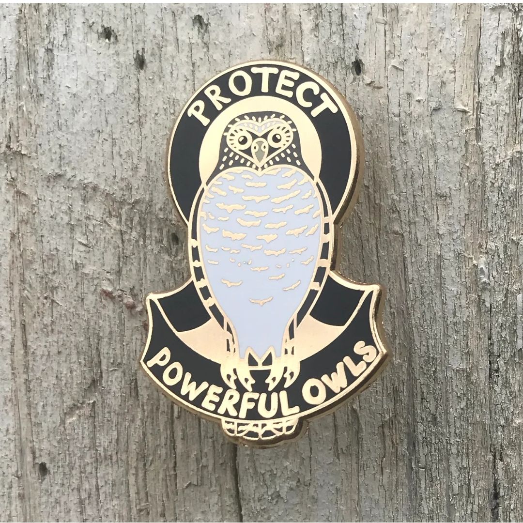 Protect Powerful Owls Enamel Pin