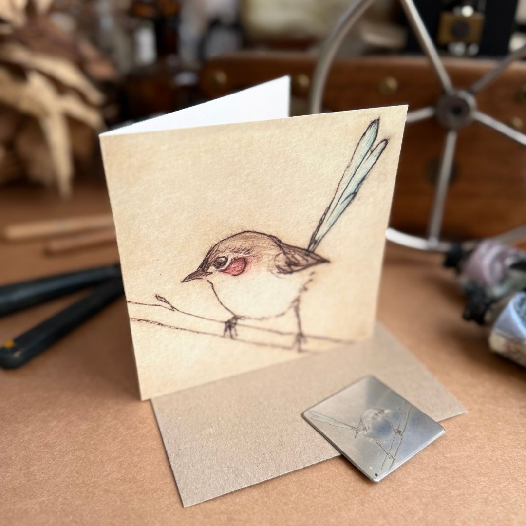 Purple-crowned Fairywren Greeting Card