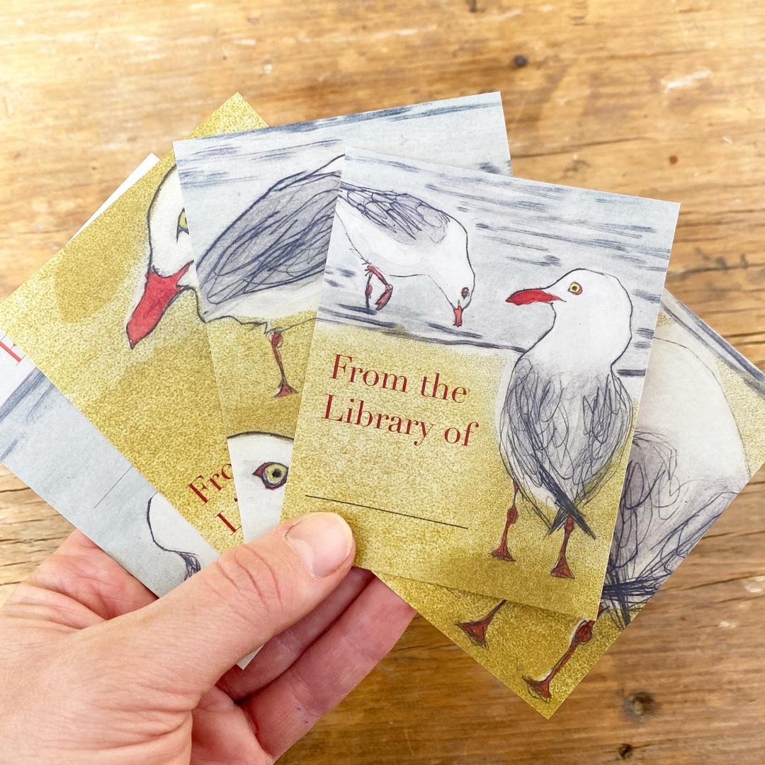 Bookplates - Silver Gulls - Set of 5