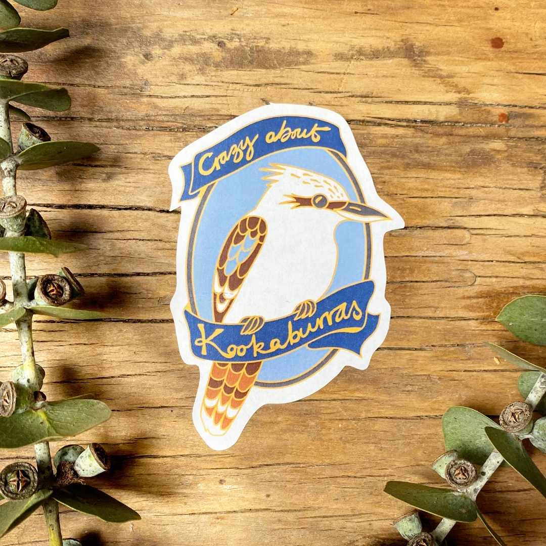 Sticker - Crazy About Kookaburras