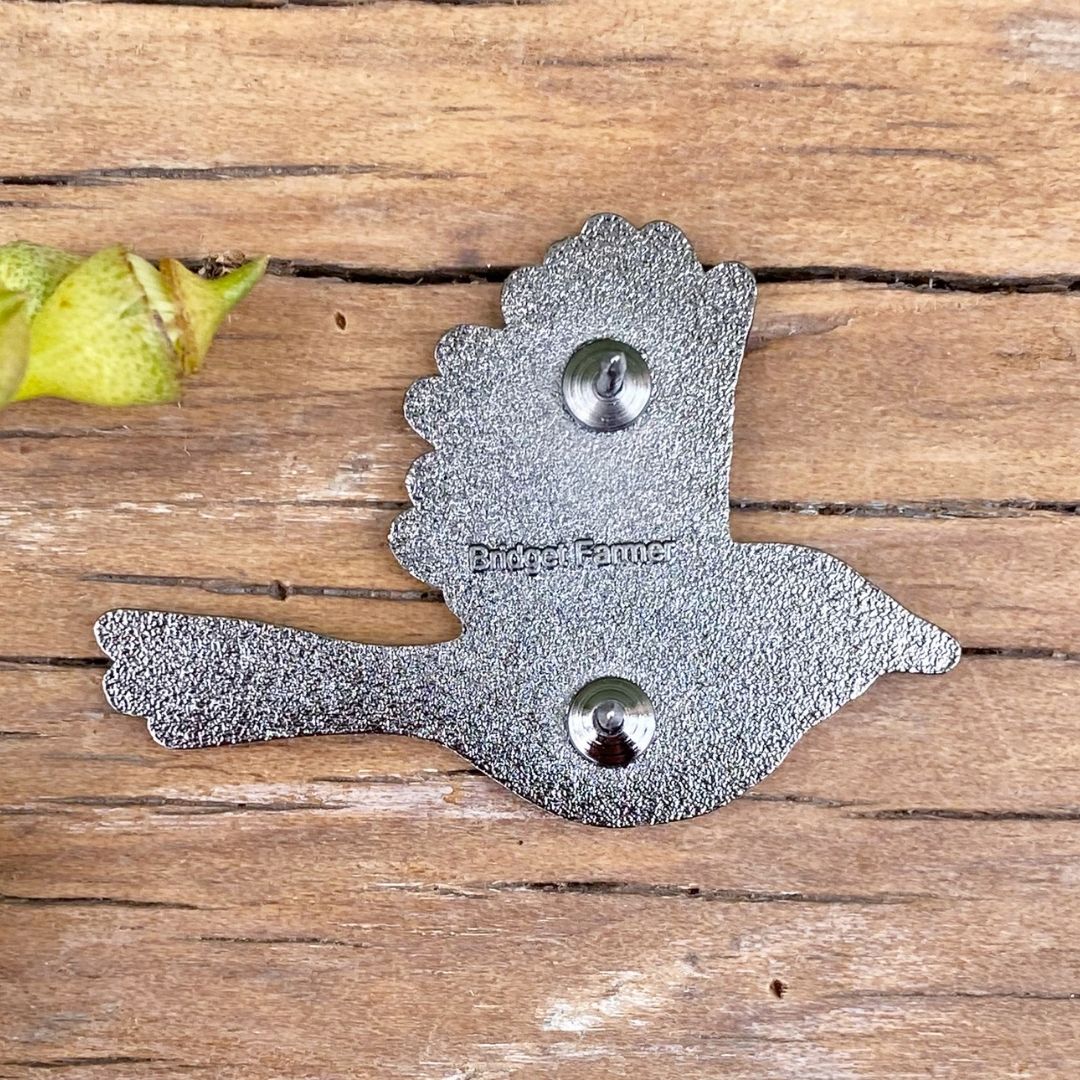 Superb Fairywren In Flight Enamel Pin