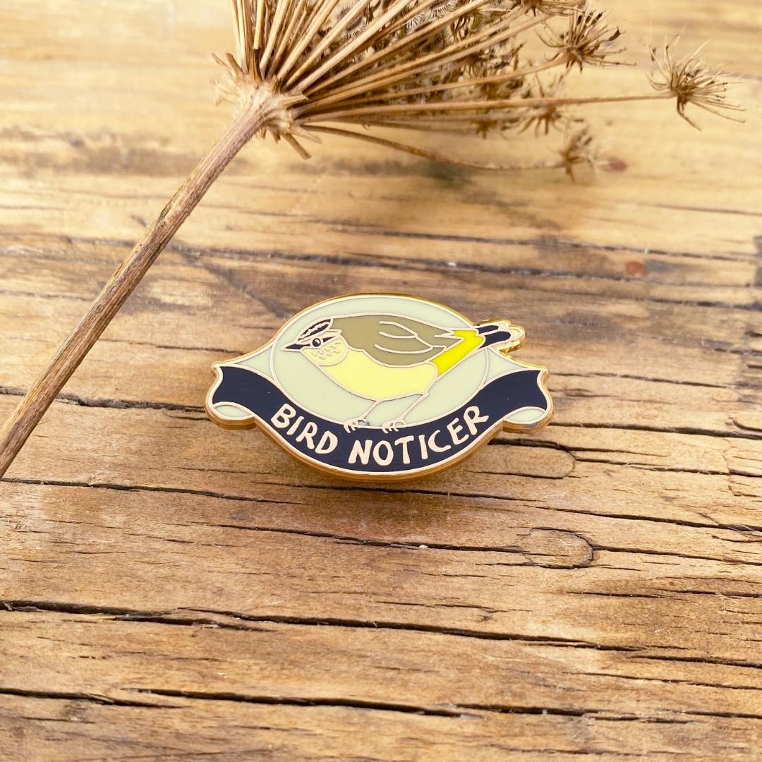 Bird Noticer Enamel Pin