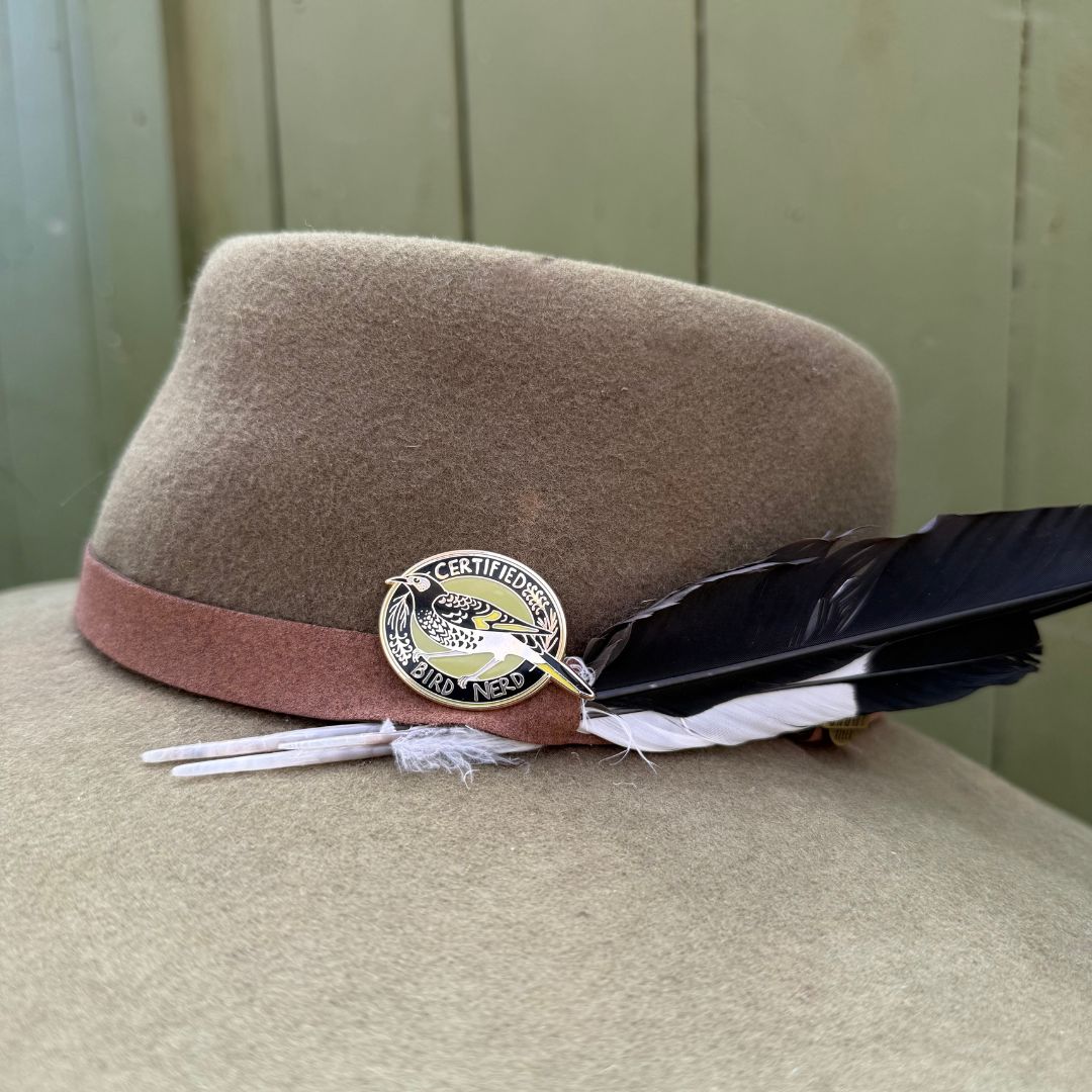 LIMITED EDITION Regent Honeyeater Certified Bird Nerd Enamel Pin