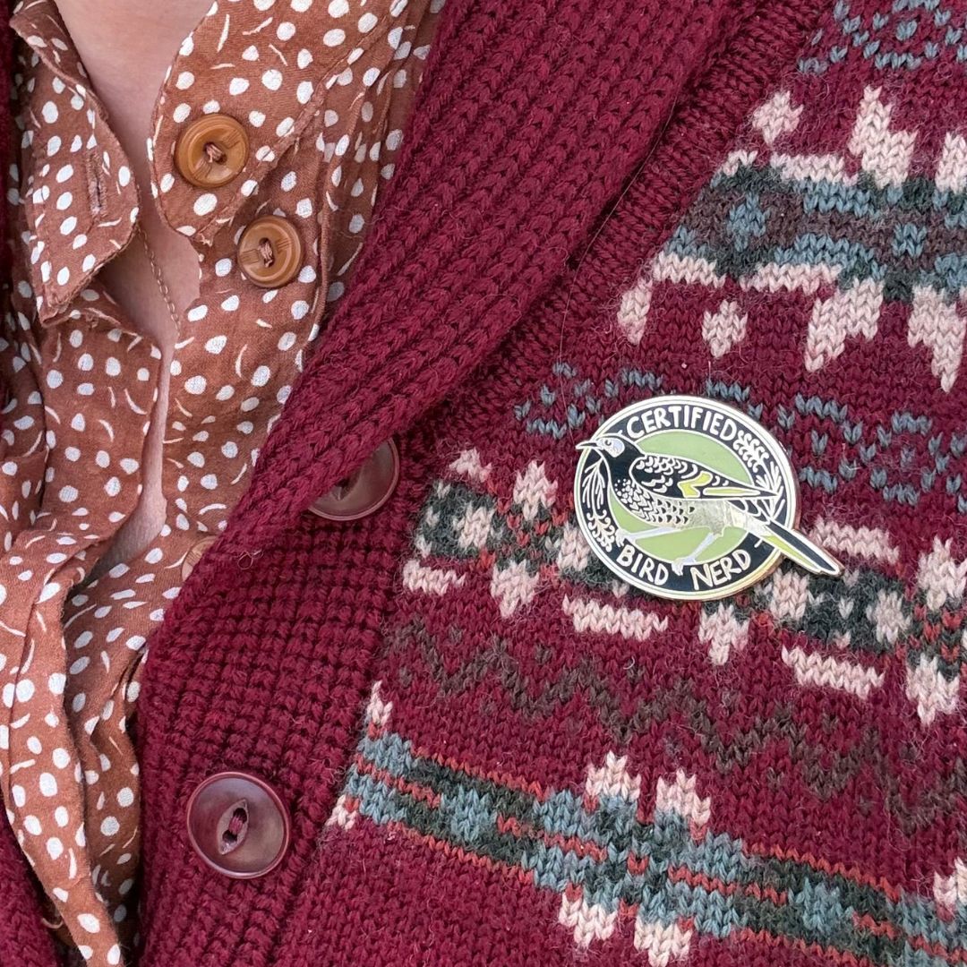 LIMITED EDITION Regent Honeyeater Certified Bird Nerd Enamel Pin