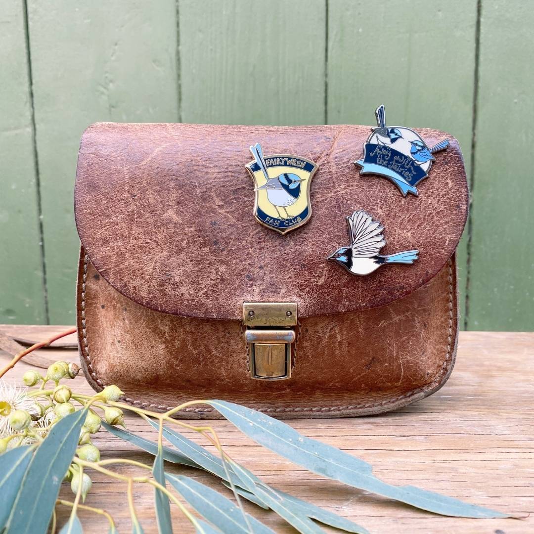 Superb Fairywren In Flight Enamel Pin