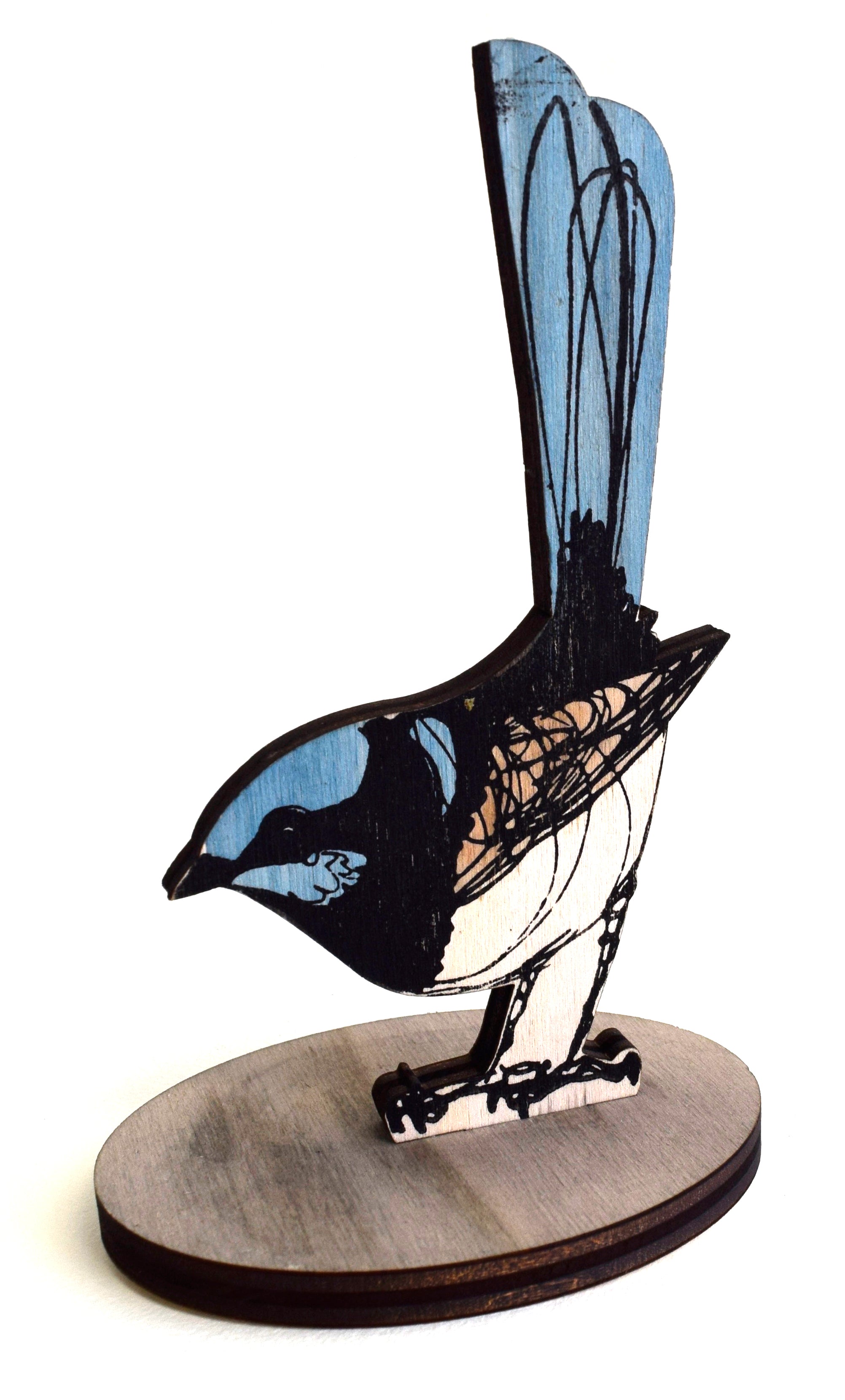Superb Fairywren Standing Bird Ornament