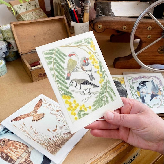 Australian Finches Greeting Card "I am a Magpie" Collection