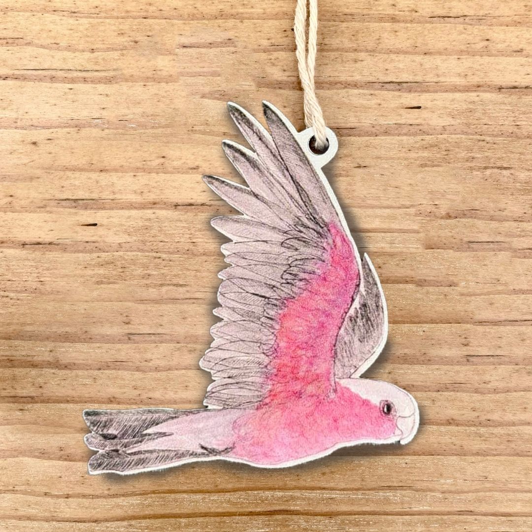 PREORDER NOW: Three Galah Christmas Ornaments