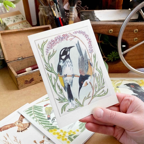 Honeyeaters Greeting Card "I am a Magpie" Collection