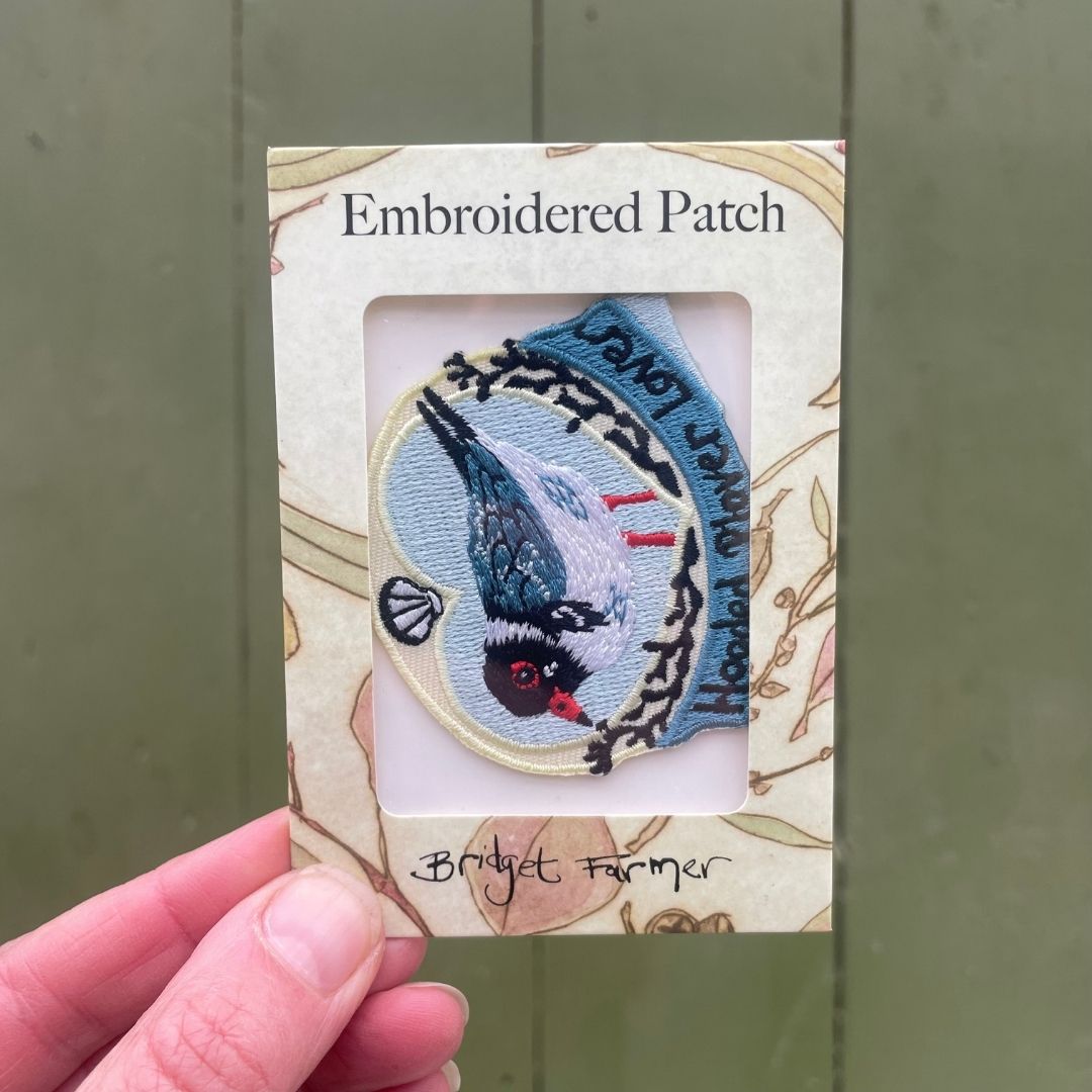 Hooded Plover Lover Embroidered Patch