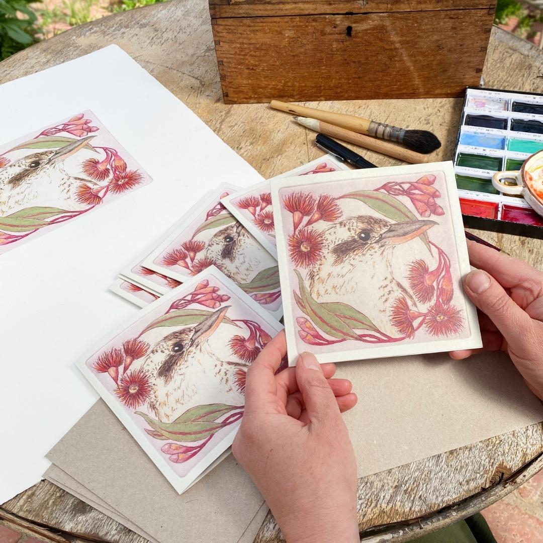 Christmas Card Set - Christmas Kookaburra (6 cards)